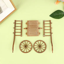 Dollhouse Miniature DIY Cart with Garden Furniture & Accessories