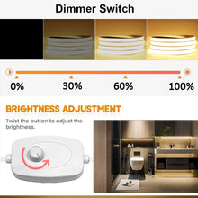 220V LED Strip Lights – Waterproof IP65 with Dimmer & Flexible Adhesive Ribbon