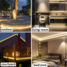 220V LED Strip Lights – Waterproof IP65 with Dimmer & Flexible Adhesive Ribbon