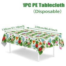 Hawaiian Luau Tablecloth & Party Set – Tropical Summer Birthday Decor