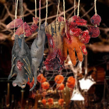 Halloween Horror Hanging Ornament – Bloody Mouse, Bat & Finger Props for Haunted House