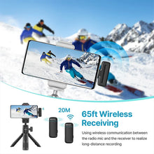 Ulanzi J12 Wireless Lavalier Microphone – 20M Lapel Mic for Smartphone, iPhone, Android, DJI Action