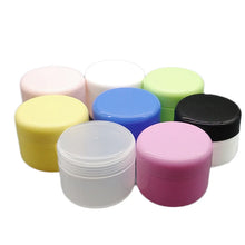 50pcs Refillable Plastic Cosmetic Jars – 10g to 100g Makeup & Lotion Containers