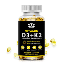 Vitamin D3 & K2 Capsules – Daily Supplement for Immunity, Heart & Bones
