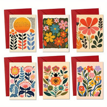 12pcs Blank Greeting Cards with Envelopes – 6 Unique Designs, 2 Each