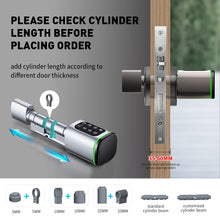 Keyless Smart Cylinder Lock – Tuya App, RFID, NFC, Fingerprint & PIN Access