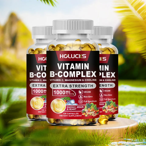 Vitamin B Complex with C, Biotin & Inositol – Energy & Health Support