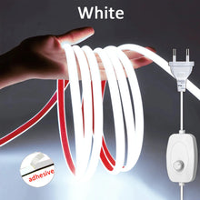 220V LED Strip Lights – Waterproof IP65 with Dimmer & Flexible Adhesive Ribbon