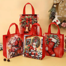 4pcs Christmas Tote Bags – Reusable Red & Green Gift Bags for Holidays, Parties & Groceries