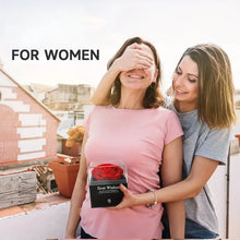 Artificial Flower Gift Box with ‘I Love You’ Necklace – Romantic & Special Occasion Gift