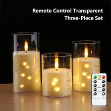 Flameless LED Star String Pillar Candles – Battery Operated, Flickering, Remote & Timer