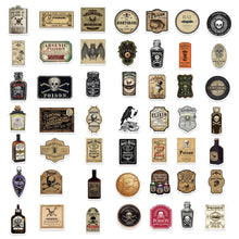 50pcs Halloween Witch Stickers – Retro Horror Gothic Decals for DIY, Laptops & Scrapbooks