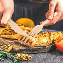 200pcs Disposable Wooden Tableware Set – Forks, Spoons & Teaspoons