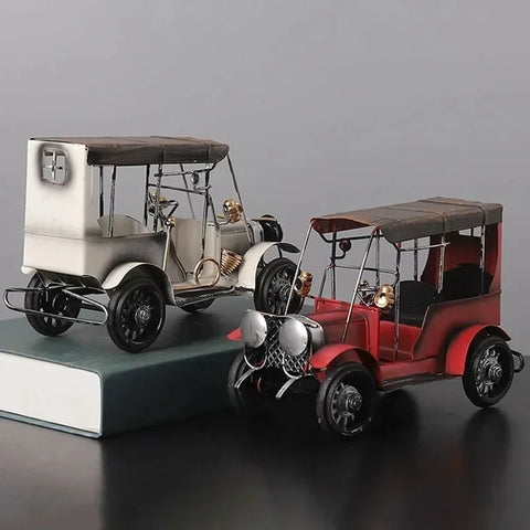 Retro Tin Car Model – Antique Decor, Kids Toy & Gift