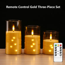Flameless LED Star String Pillar Candles – Battery Operated, Flickering, Remote & Timer