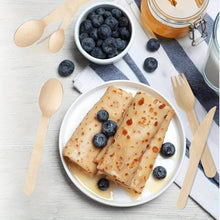 200pcs Disposable Wooden Tableware Set – Forks, Spoons & Teaspoons