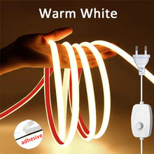 220V LED Strip Lights – Waterproof IP65 with Dimmer & Flexible Adhesive Ribbon
