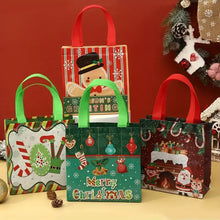 4pcs Christmas Tote Bags – Reusable Red & Green Gift Bags for Holidays, Parties & Groceries