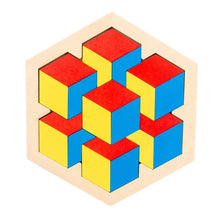Montessori Wooden 3D Puzzle Toy – Educational Shape & Math Learning for Kids