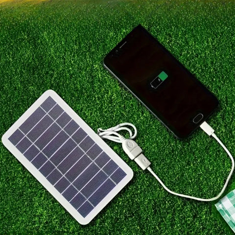 2W Portable Solar USB Charger – Compact Outdoor Panel for Phones & Power Banks