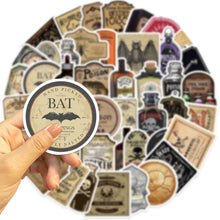 50pcs Halloween Witch Stickers – Retro Horror Gothic Decals for DIY, Laptops & Scrapbooks