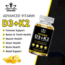 Vitamin D3 & K2 Capsules – Daily Supplement for Immunity, Heart & Bones