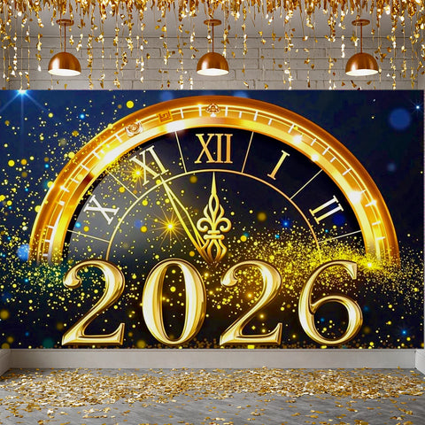 2026 New Year Party Banner – Family Celebration Photo Background