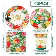 Hawaiian Luau Tablecloth & Party Set – Tropical Summer Birthday Decor