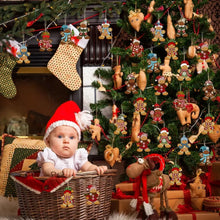 Cute Gingerbread Man Christmas Ornaments – Wooden Tree Decorations DIY Hanging