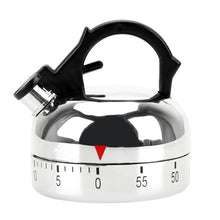 Kettle-Shaped 60-Min Mechanical Kitchen Timer – Cooking Countdown Alarm