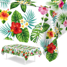 Hawaiian Luau Tablecloth & Party Set – Tropical Summer Birthday Decor