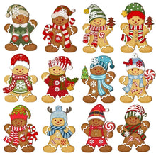 Cute Gingerbread Man Christmas Ornaments – Wooden Tree Decorations DIY Hanging