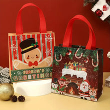 4pcs Christmas Tote Bags – Reusable Red & Green Gift Bags for Holidays, Parties & Groceries