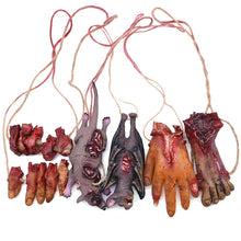 Halloween Horror Hanging Ornament – Bloody Mouse, Bat & Finger Props for Haunted House