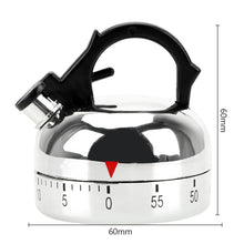Kettle-Shaped 60-Min Mechanical Kitchen Timer – Cooking Countdown Alarm