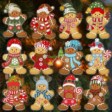 Cute Gingerbread Man Christmas Ornaments – Wooden Tree Decorations DIY Hanging
