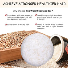 Organic Rice Shampoo Bar – Nourishing, Anti-Hair Loss, Oil-Free Hair Growth Soap