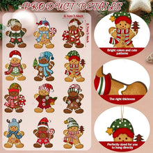 Cute Gingerbread Man Christmas Ornaments – Wooden Tree Decorations DIY Hanging