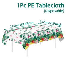 Hawaiian Luau Tablecloth & Party Set – Tropical Summer Birthday Decor