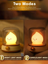 LED Flameless Candle Night Light – USB Dimmable Table Lamp for Bedroom, Camping & Holiday Decor